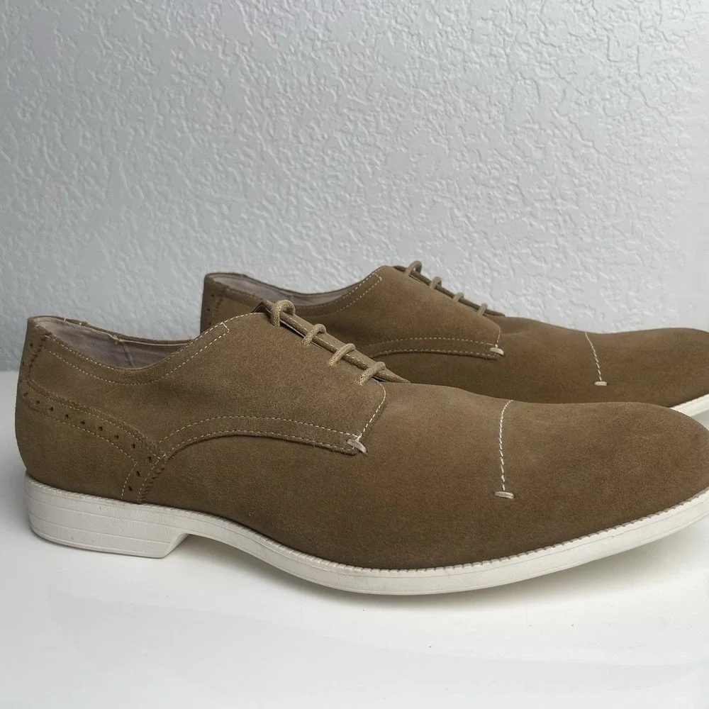 Stacey Adam's Sandstone Suede Leather Oxfords Men's 12M New W/O Tags